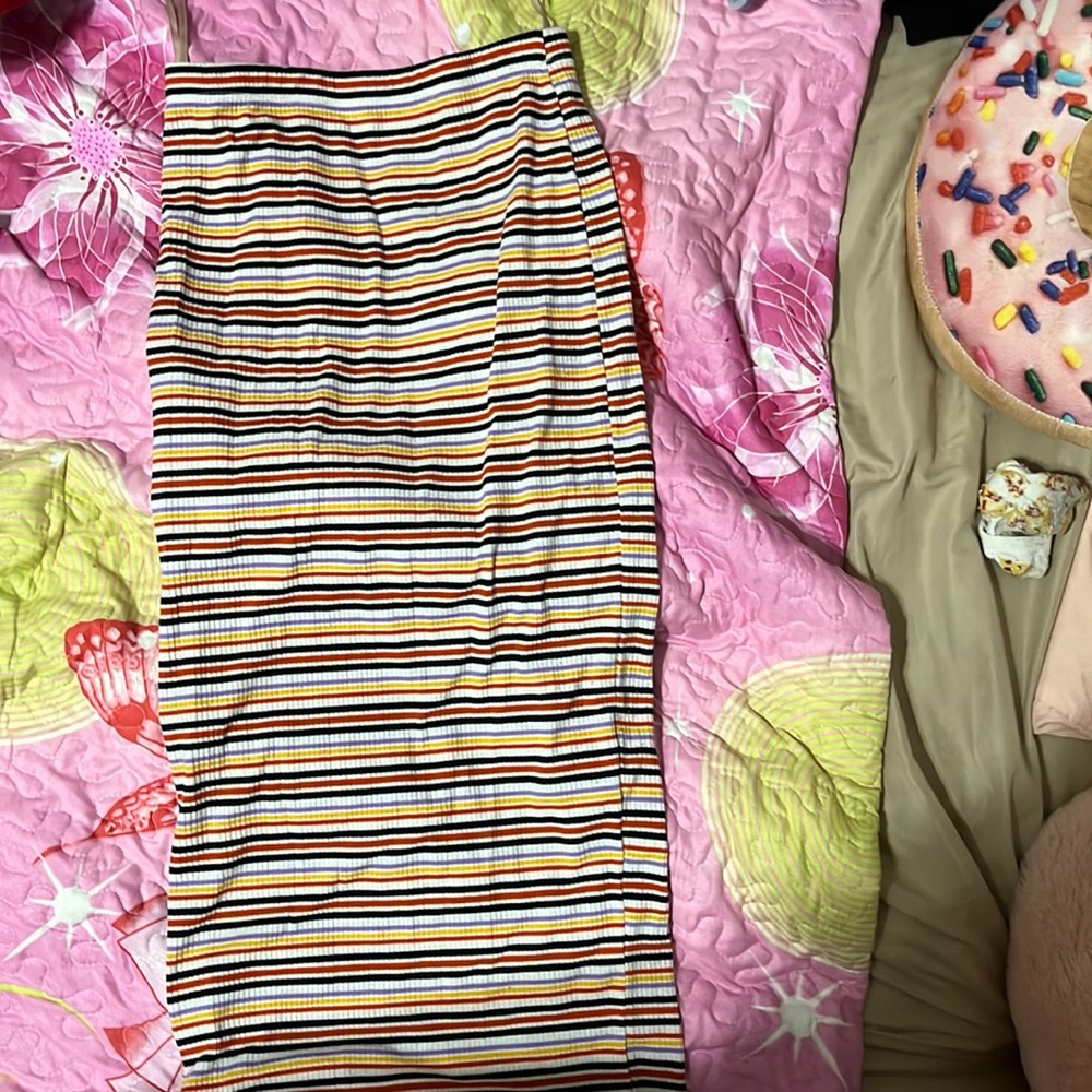 MULTI COLOR MIDI WOMEN DRESS SMALL